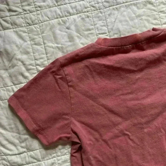 Pink butterfly baby tee brandy Melville womens sz small cotton shirt boho fairy - Picture 8 of 8